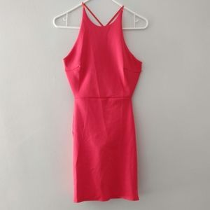 CORAL RED OPEN BACK DRESS SIZE MED